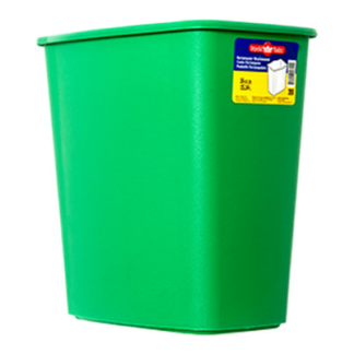 Wastebasket Rect 16Qt 3 Asst Clr #355