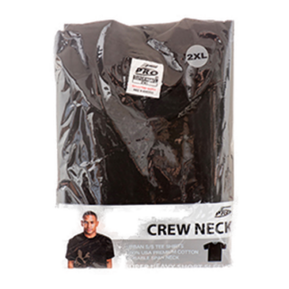 T-Shirt Men Crew Neck Super Heavy 2Xl 1Pc Black