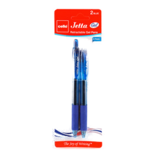 Cello Jetta Gel Pen Blue 2 Pack